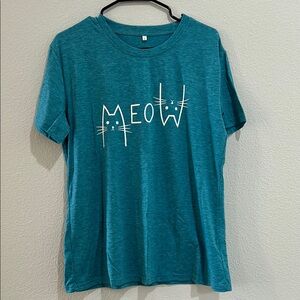 Teal Cat Lover's T-Shirt